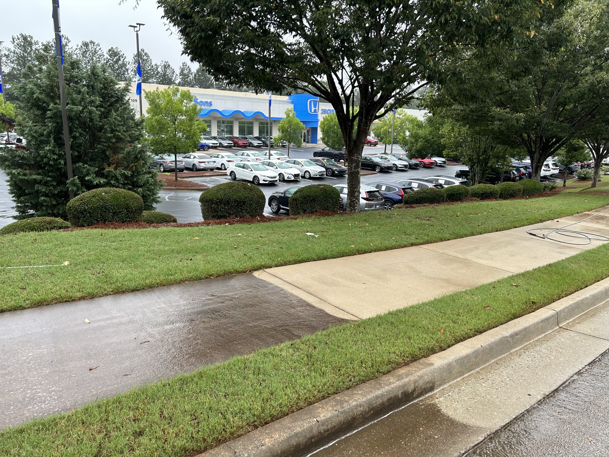 Pressure Washing Son's Honda in McDonough, GA